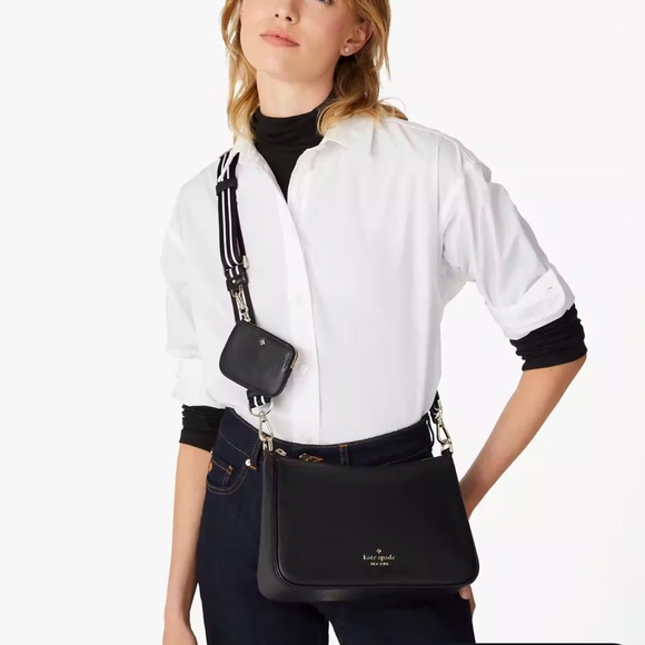 Kate Spade Rosie Shoulder Bag With Tech Attachment AirPod 
Black 
NWT - Picture 6 of 16